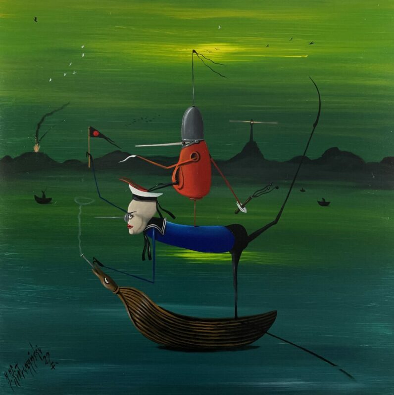 This way to Valhalla - a painting by Jarosław Kiełczyński