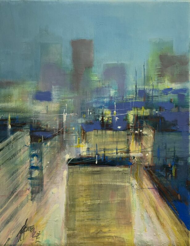 City - a painting by Maciej Szwec