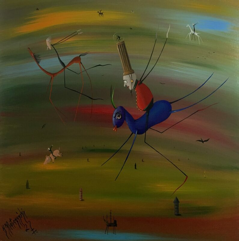 Morning raid of freaks - a painting by Jarosław Kiełczyński