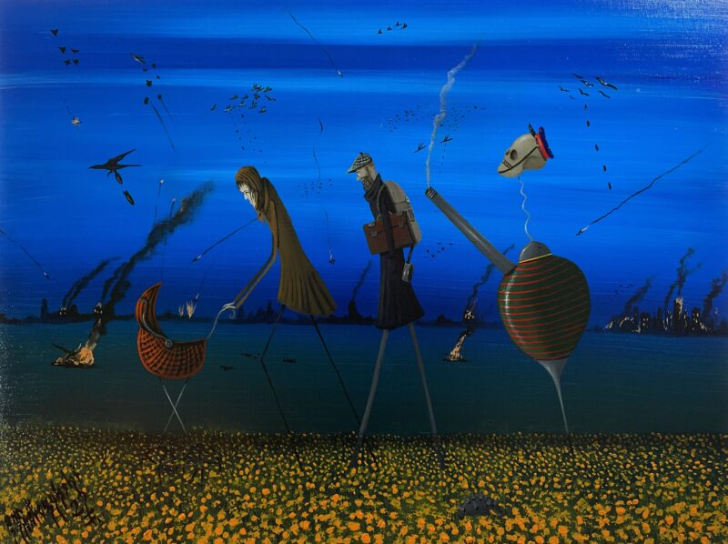 Spring stroll in Charkow - a painting by Jarosław Kiełczyński