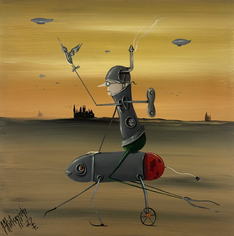 pilgrim - a painting by Jarosław Kiełczyński