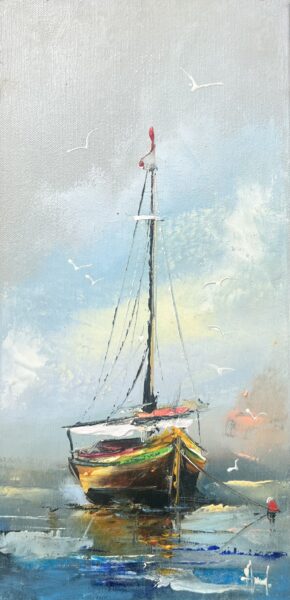 Boat - a painting by Alfred Anioł