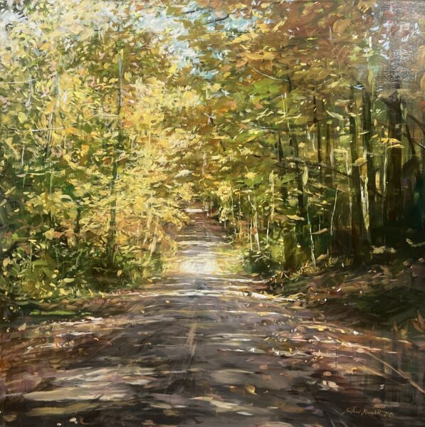 Leśna droga - a painting by Antoni Kowalski