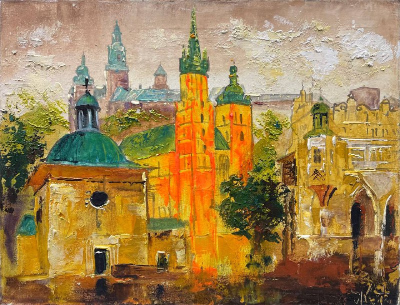 Kraków - a painting by Tadeusz Wojtkowski