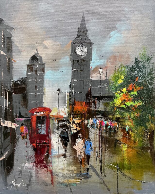 London - a painting by Alfred Anioł