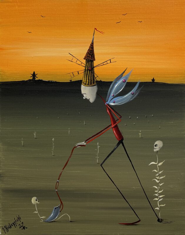 Sisyphus - a painting by Jarosław Kiełczyński