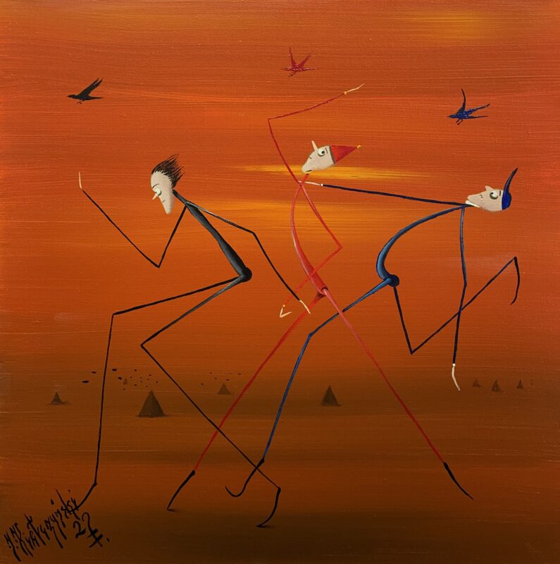 Beer is waiting - a painting by Jarosław Kiełczyński