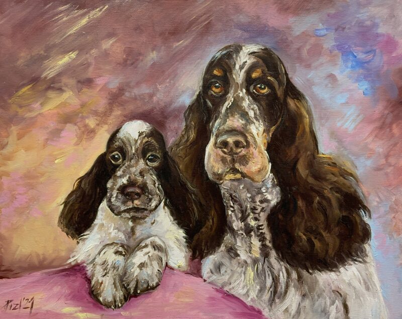 Dogs - a painting by Przemiła Kościelna