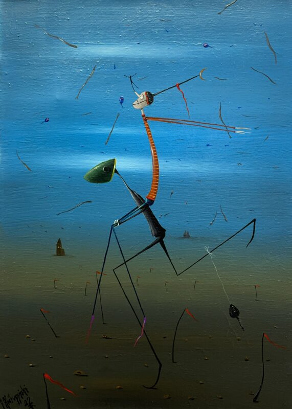 Eels world - a painting by Jarosław Kiełczyński