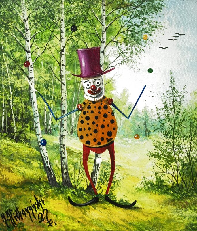 Juggler - a painting by Jarosław Kiełczyński