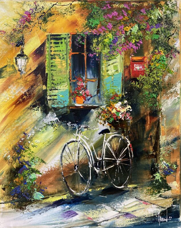 Bike - a painting by Alfred Anioł