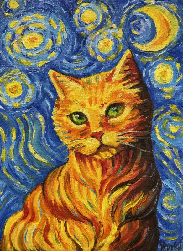 Kot - a painting by Przemiła Kościelna