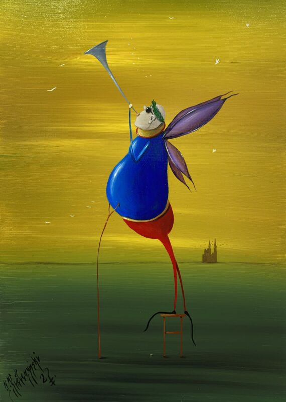 Nieczytelny tytuł - a painting by Jarosław Kiełczyński