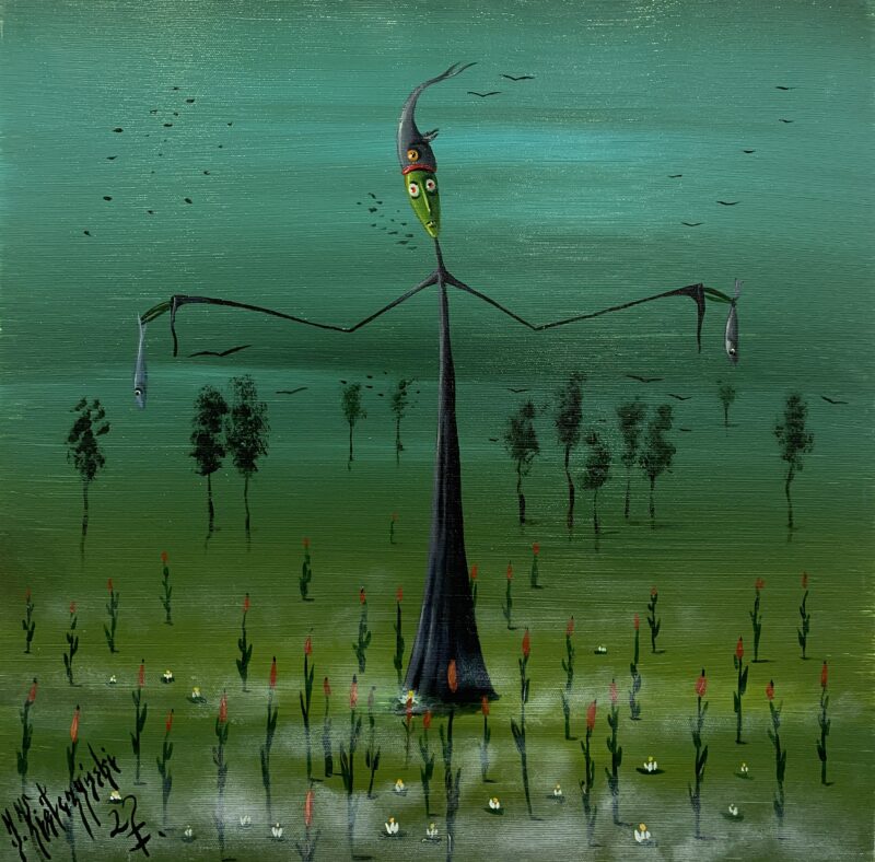 Queen of the swamps - a painting by Jarosław Kiełczyński