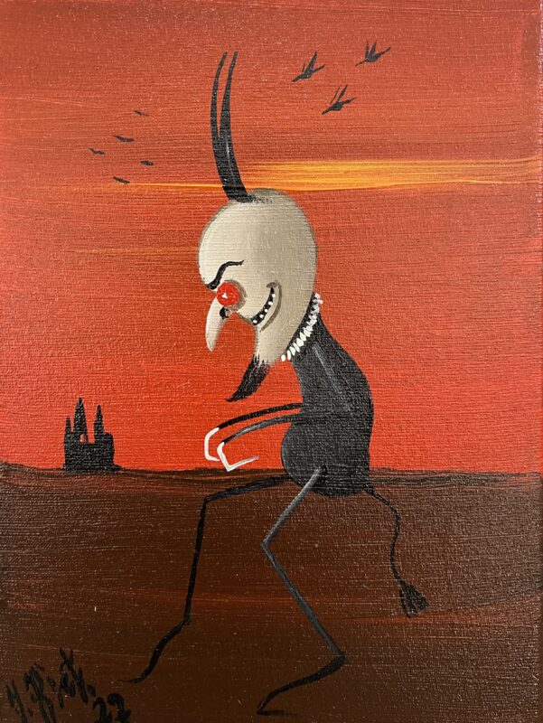 Devil - a painting by Jarosław Kiełczyński