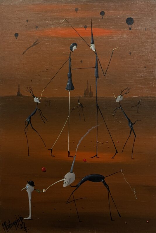 Late lovers - a painting by Jarosław Kiełczyński