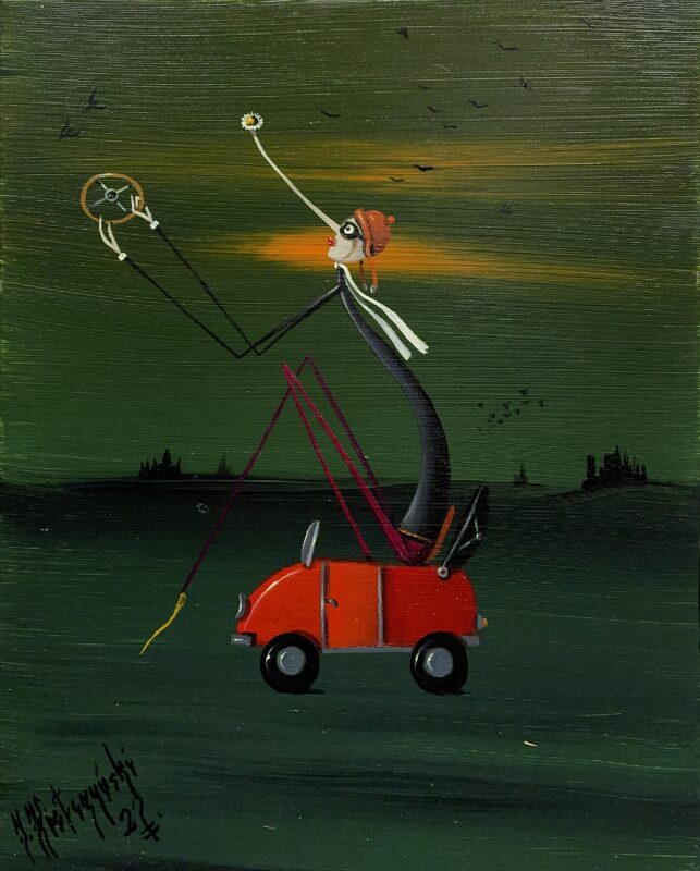 Mr. Car - a painting by Jarosław Kiełczyński