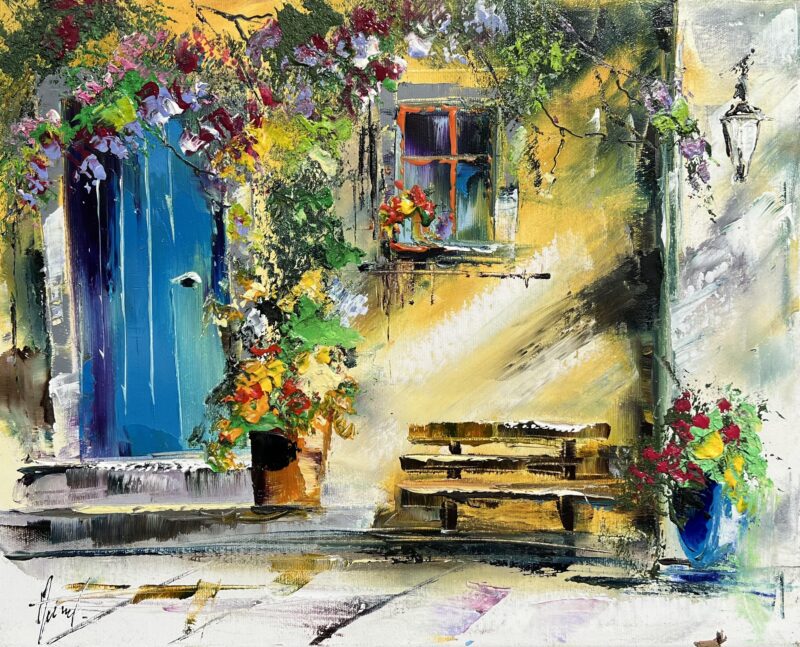 Bench - a painting by Alfred Anioł