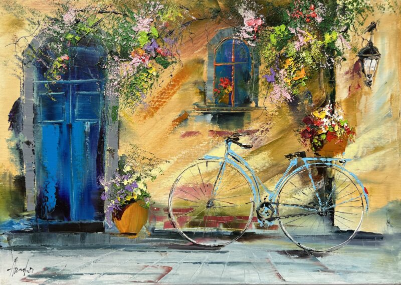 Bike - a painting by Alfred Anioł