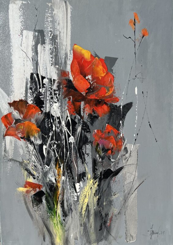 Poppies - a painting by Alfred Anioł