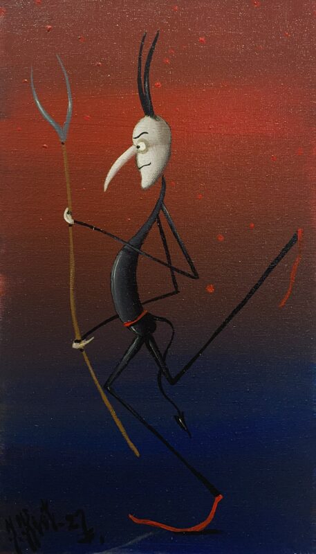 Devil - a painting by Jarosław Kiełczyński