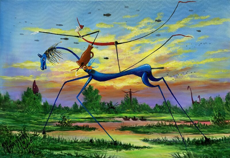 Waldek the horseman - a painting by Jarosław Kiełczyński