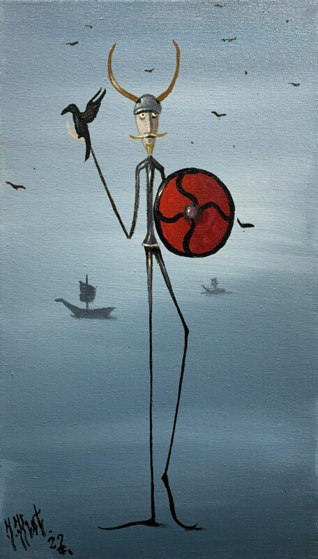 Viking - a painting by Jarosław Kiełczyński