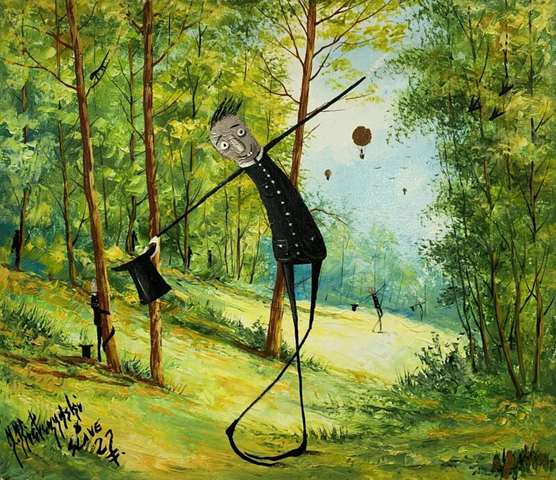 Herzlich willkommen - a painting by Jarosław Kiełczyński