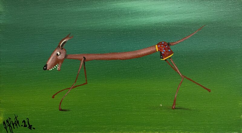 Dachshund - a painting by Jarosław Kiełczyński