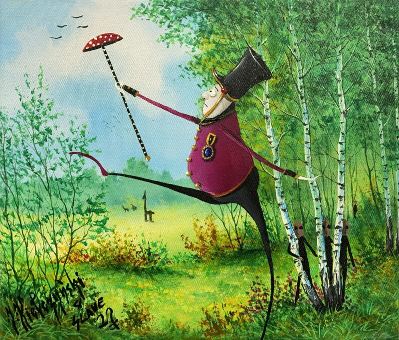 Amanita - a painting by Jarosław Kiełczyński