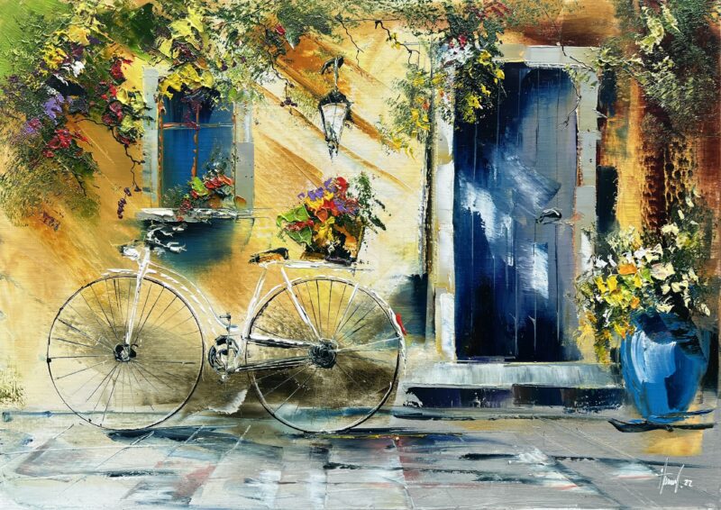 Bike - a painting by Alfred Anioł