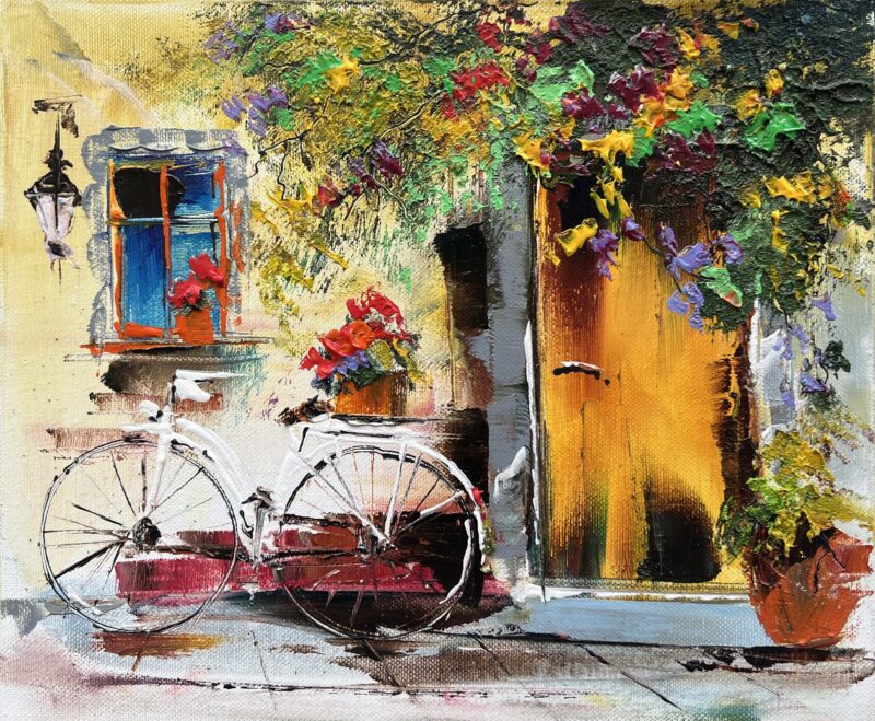 Bike - a painting by Alfred Anioł