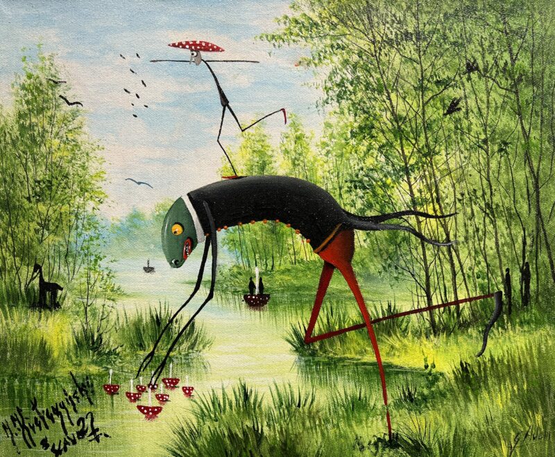 In God we trust - a painting by Jarosław Kiełczyński