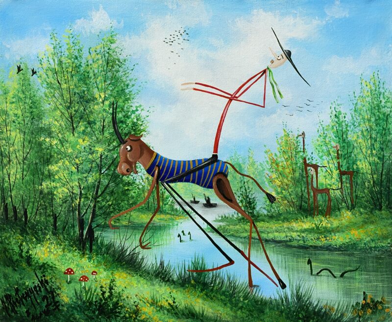 Rider - a painting by Jarosław Kiełczyński