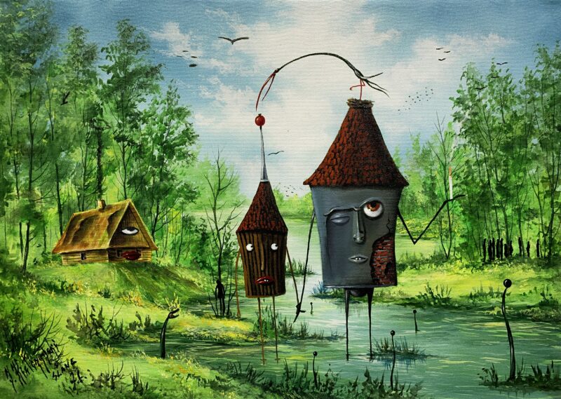 Back to the roots - a painting by Jarosław Kiełczyński