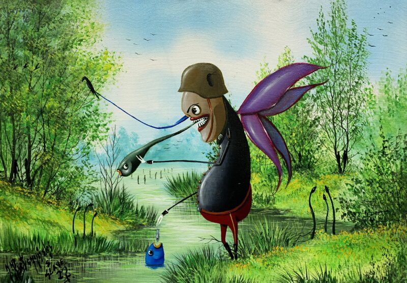 Food for everyone - a painting by Jarosław Kiełczyński