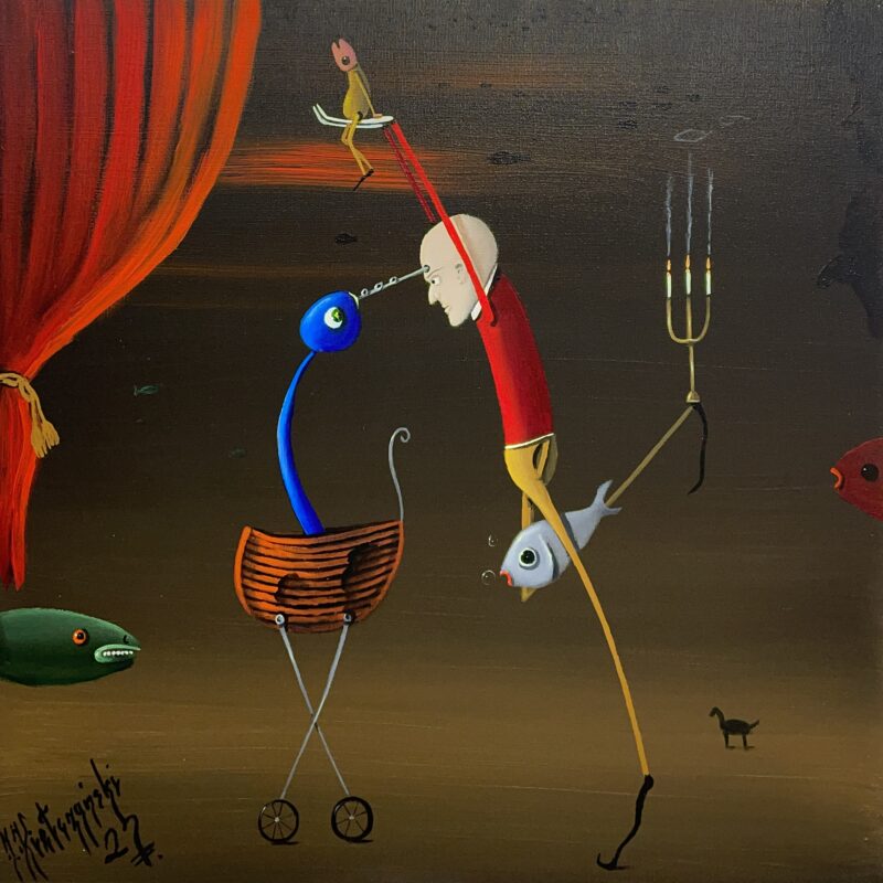 Show what’s inside your head - a painting by Jarosław Kiełczyński