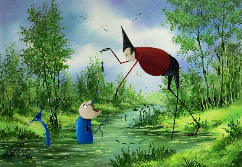 It’s a trap - a painting by Jarosław Kiełczyński