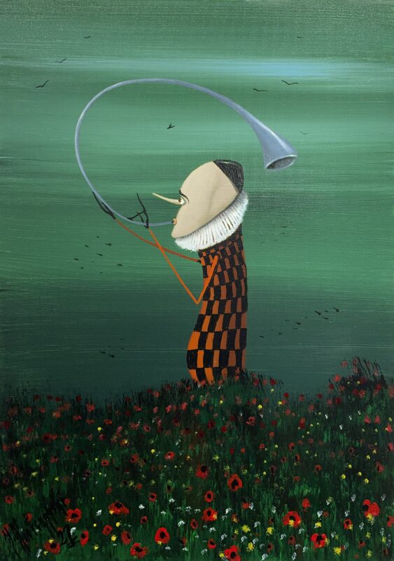 Trumpeter - a painting by Jarosław Kiełczyński