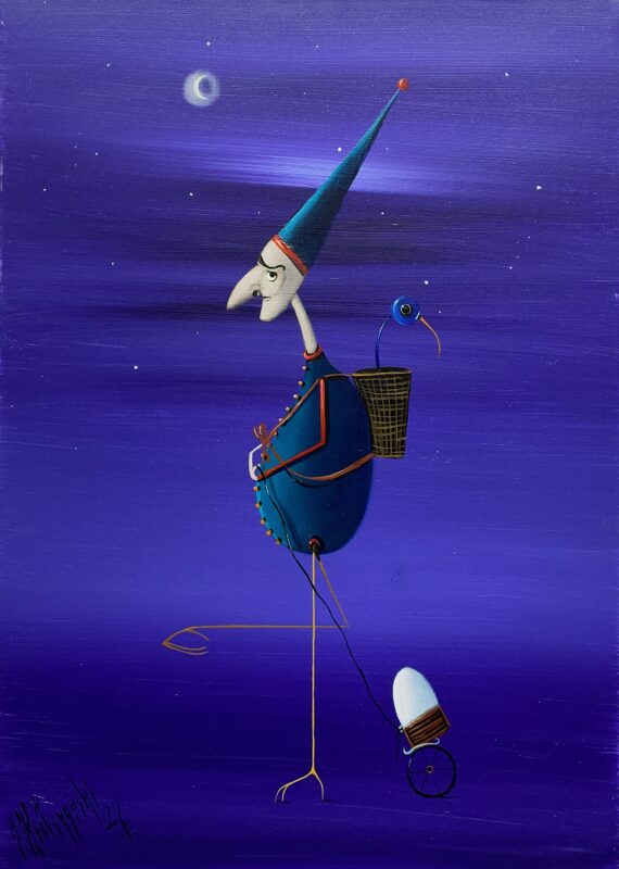 Egg creator - a painting by Jarosław Kiełczyński