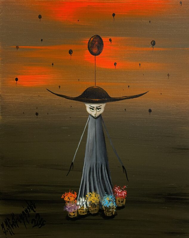 Florist - a painting by Jarosław Kiełczyński