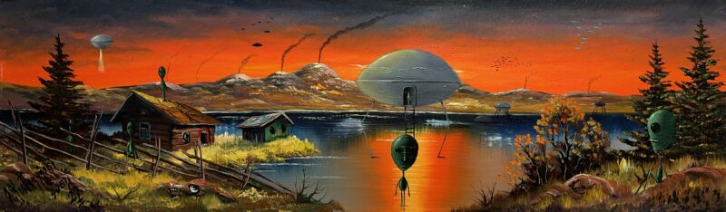 Alien - a painting by Jarosław Kiełczyński