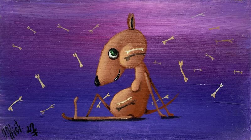 Dog - a painting by Jarosław Kiełczyński