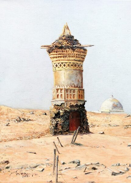 Desert babel - a painting by Zbigniew Cortez Zając