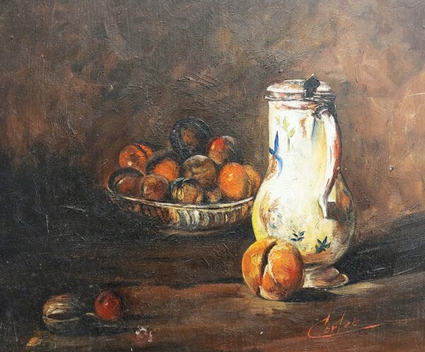 Bowl of plums - a painting by Zbigniew Cortez Zając