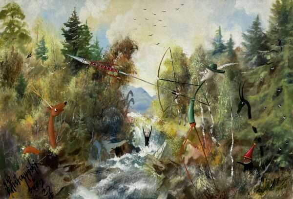 In to the wild - a painting by Jarosław Kiełczyński