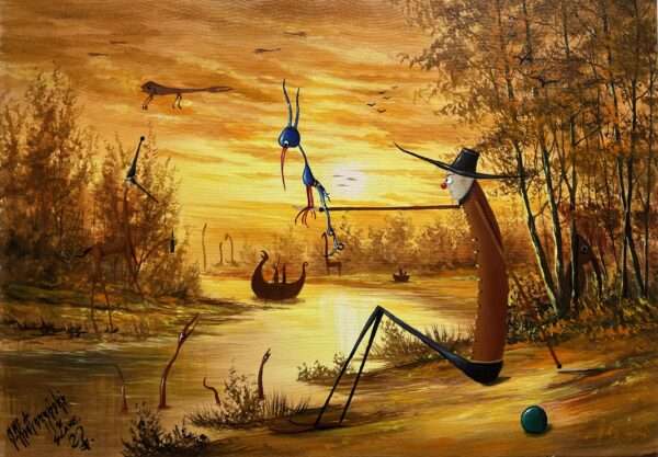 Magic bird - a painting by Jarosław Kiełczyński