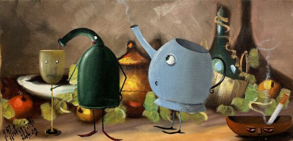 Meanwhile - a painting by Jarosław Kiełczyński