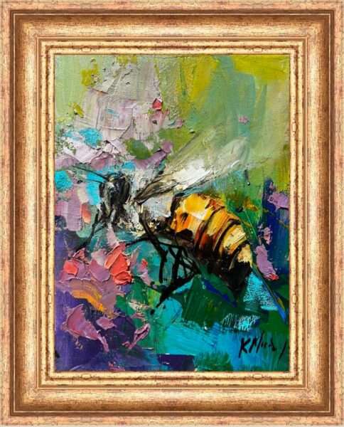 Bee. A painting by Karolina Muszyńska