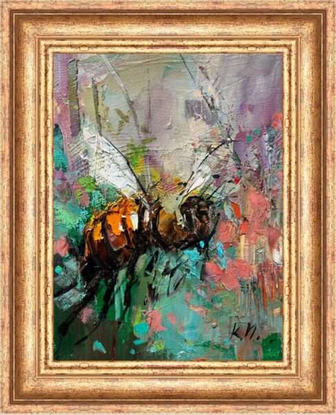 Bee. A painting by Karolina Muszyńska